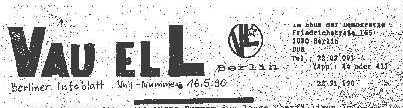 Vereinigte Linke: VAU ELL Info-Blatt Nr.0, vom 16.05.1990