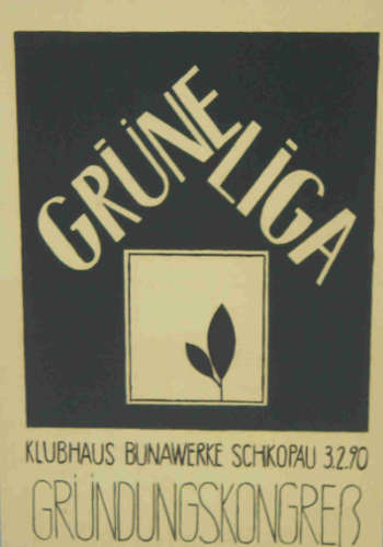 Plakat zum Gründungskongress der Grünen Liga am 03.02.1990