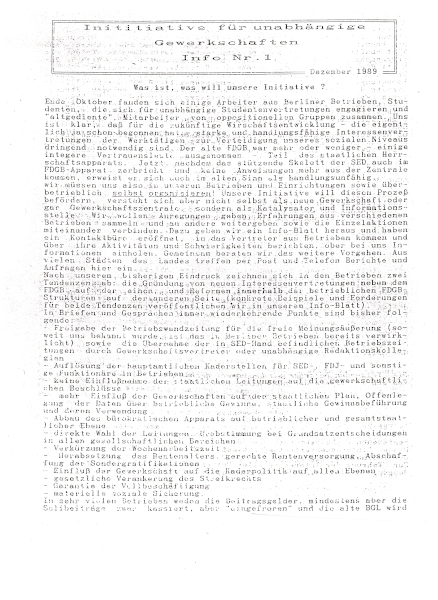 IUG info nr. 1 Dezember 1989